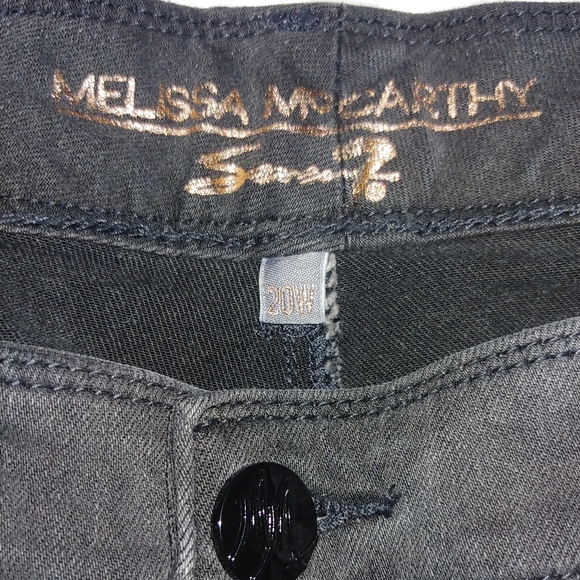 NWOT Plus Size Melissa McCarthy Seven7 Gray Welt Pocket Pencil Jeans - Size 20W - Picture 7 of 11